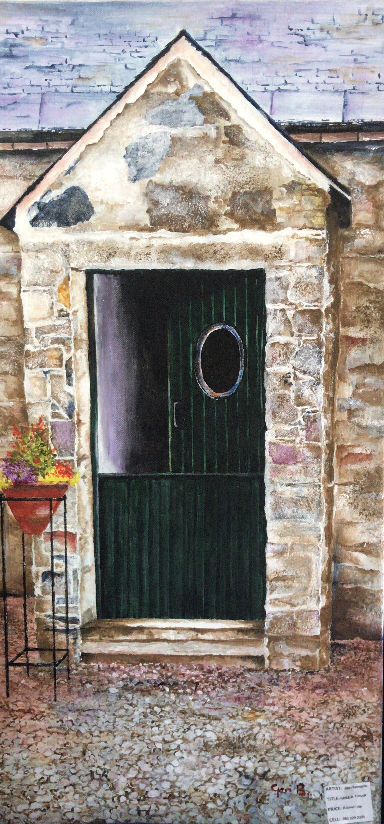 A painting by Door by Geraldine Bairstow